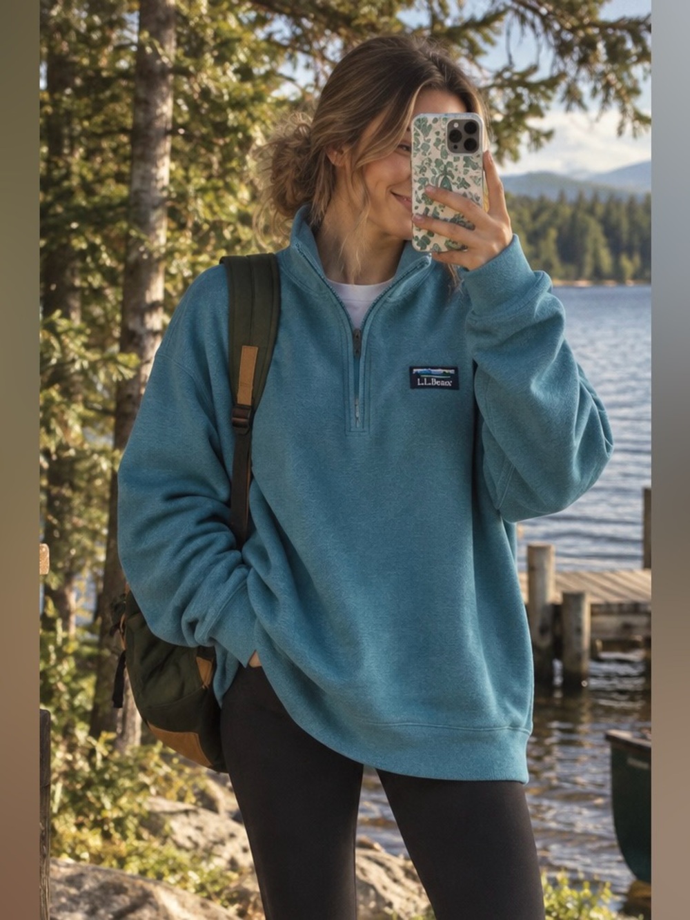 Men’s LL Bean quarter zip pullover